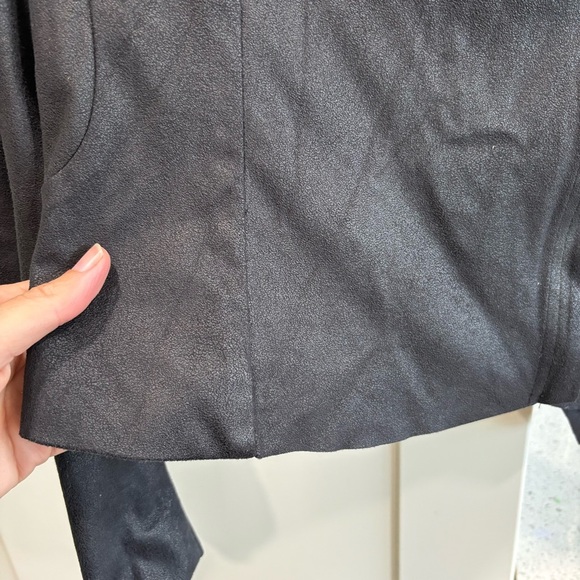 Silence + Noise Riley vegan leather drapey jacket - Picture 6 of 8